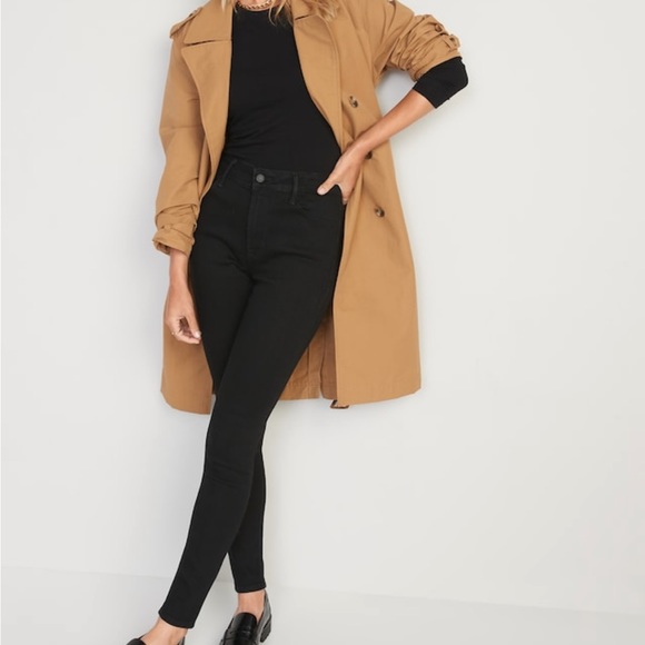 High-Waisted  Black Super-Skinny Jeans - Picture 3 of 12